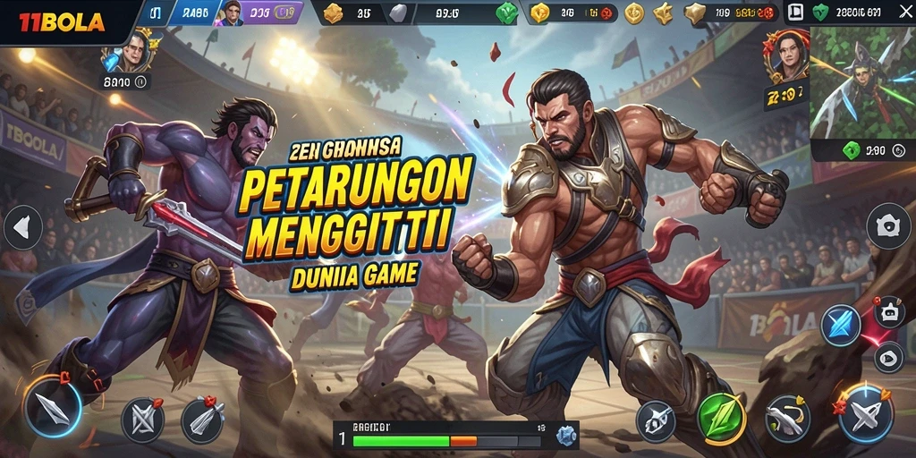 Gameplay mendebarkan dengan aksi pertarungan yang intens.
