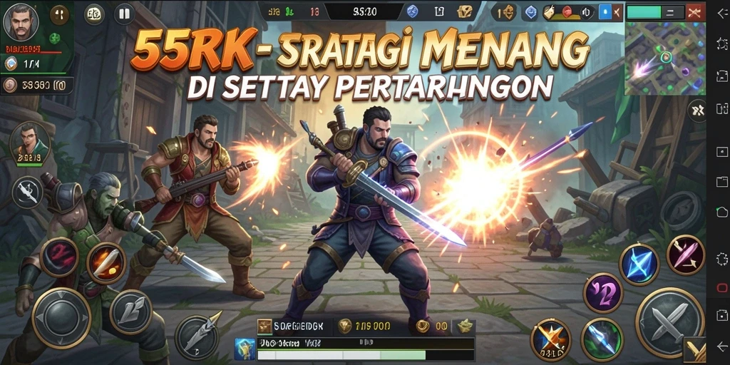 Tampilan gameplay strategi yang menarik dan mendebarkan.