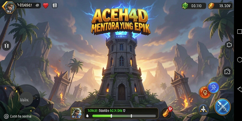 Tampilan gameplay seru dalam ACEH4D saat membangun pertahanan menara.