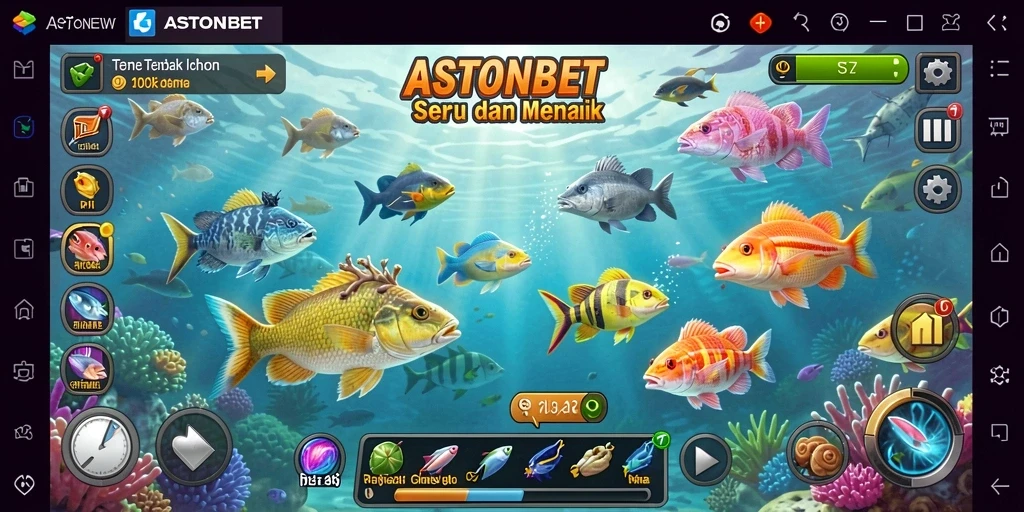 Screenshot gameplay menampilkan serunya permainan Tembak Ikan.