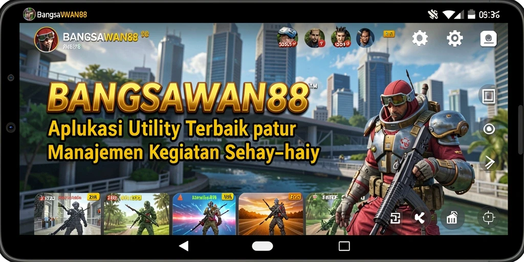 Screenshot utama BANGSAWAN88 menampilkan antarmuka aplikasi yang user-friendly.