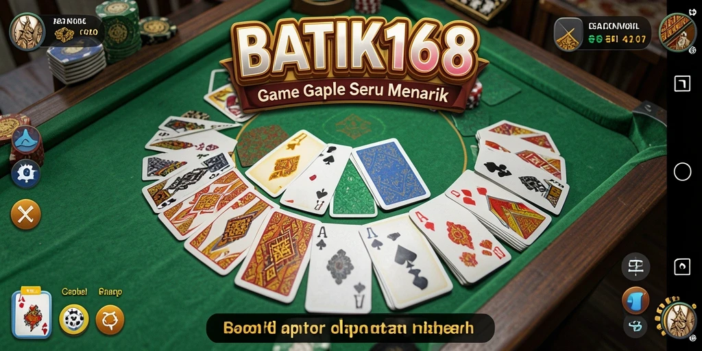 Tampilan gameplay seru di BATIK168 dengan fitur Gaple.