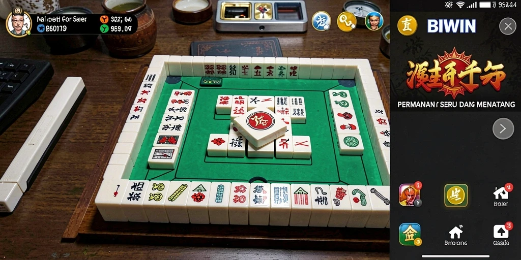 Tampilan gameplay menarik dalam BIWIN, menampilkan momen seru permainan Mahjong.
