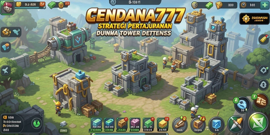 Screenshot CENDANA777 menunjukkan aksi menegangkan dalam permainan Tower Defense.
