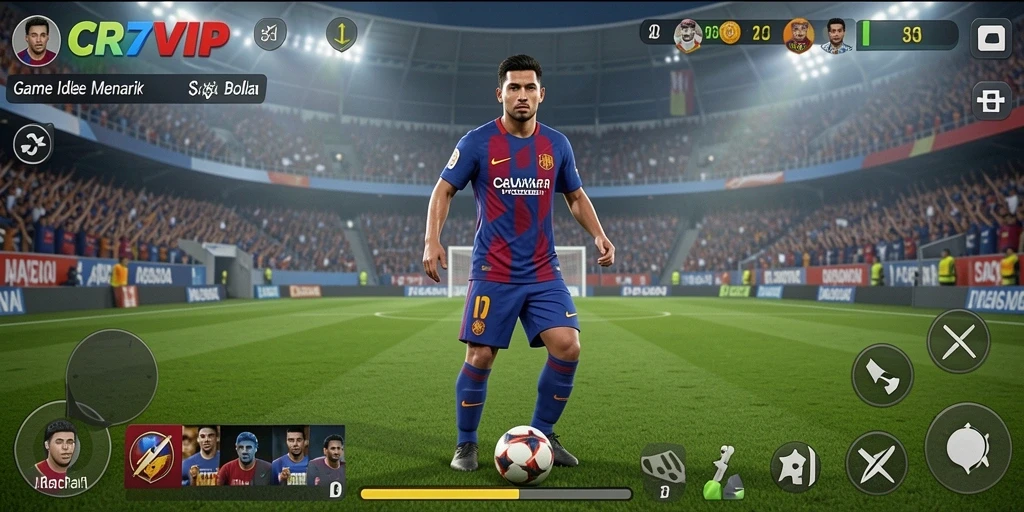 Tangkapan layar gameplay CR7VIP yang menunjukkan suasana permainan Idle yang menarik.