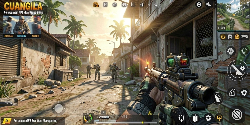 Tangkapan layar gameplay menampilkan aksi seru dan intens di CUANGILA.