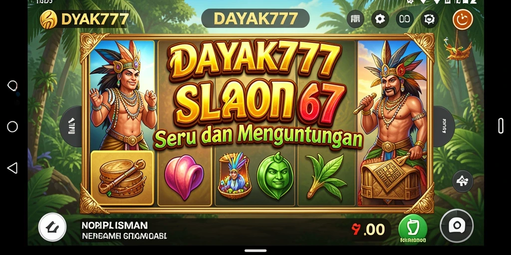 Gameplay menarik dari DAYAK777 dengan tema slot yang variatif.