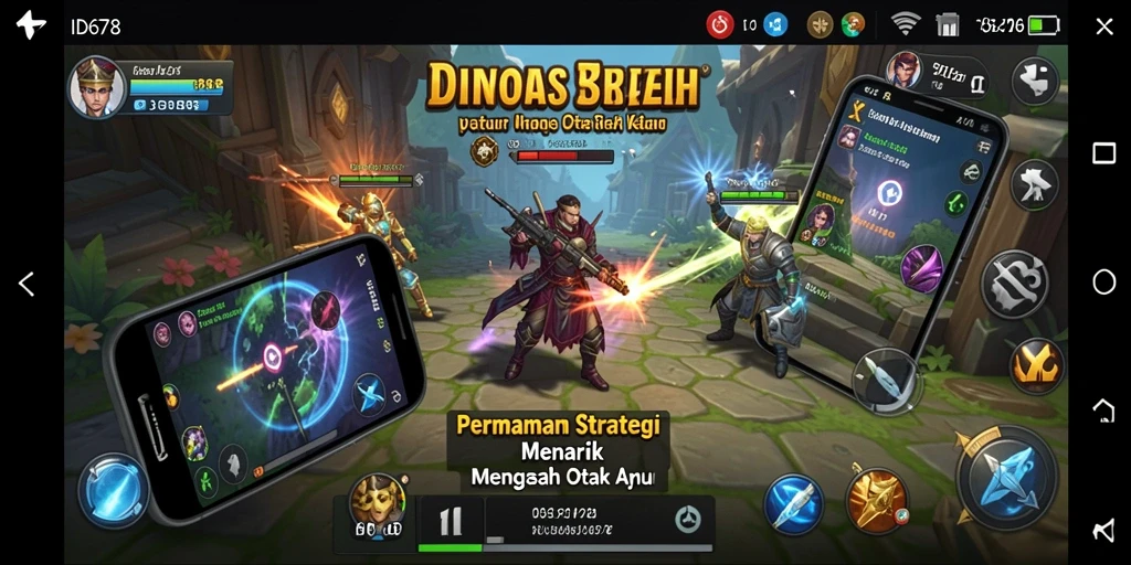 Screenshot utama ID678 menunjukkan momen seru dalam permainan strategi.