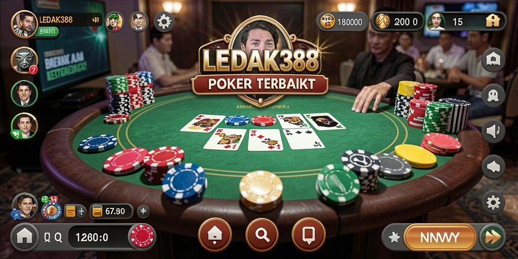 Tampilan menarik dari gameplay Poker di LEDAK388