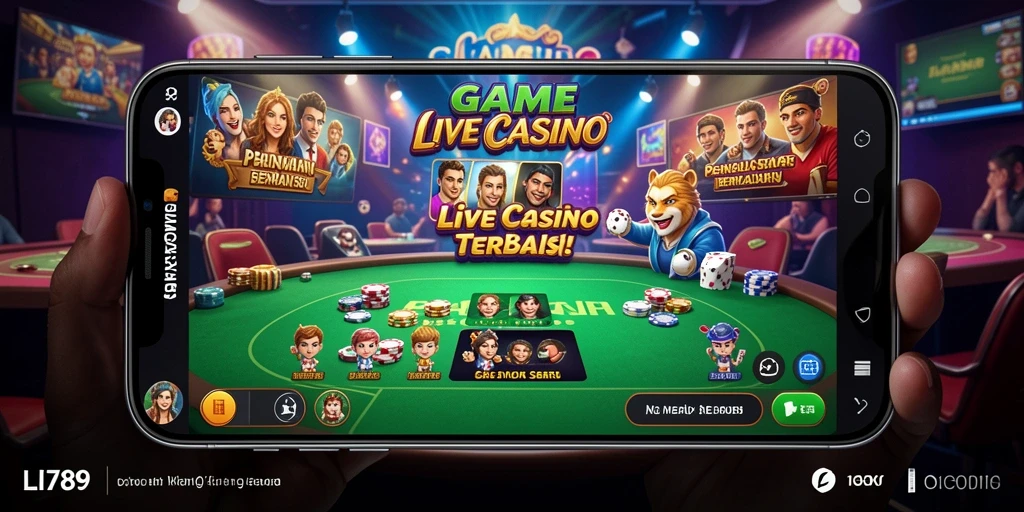 Screenshot LI789 menampilkan dealer langsung dan permainan yang mendebarkan.