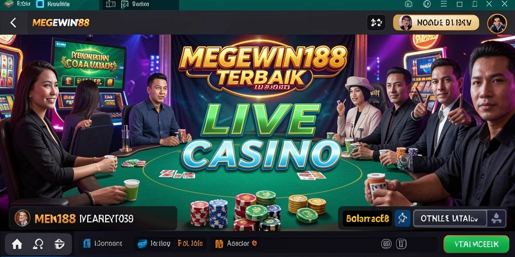 Tampilan menarik dari gameplay Live Casino di MEGEWIN188