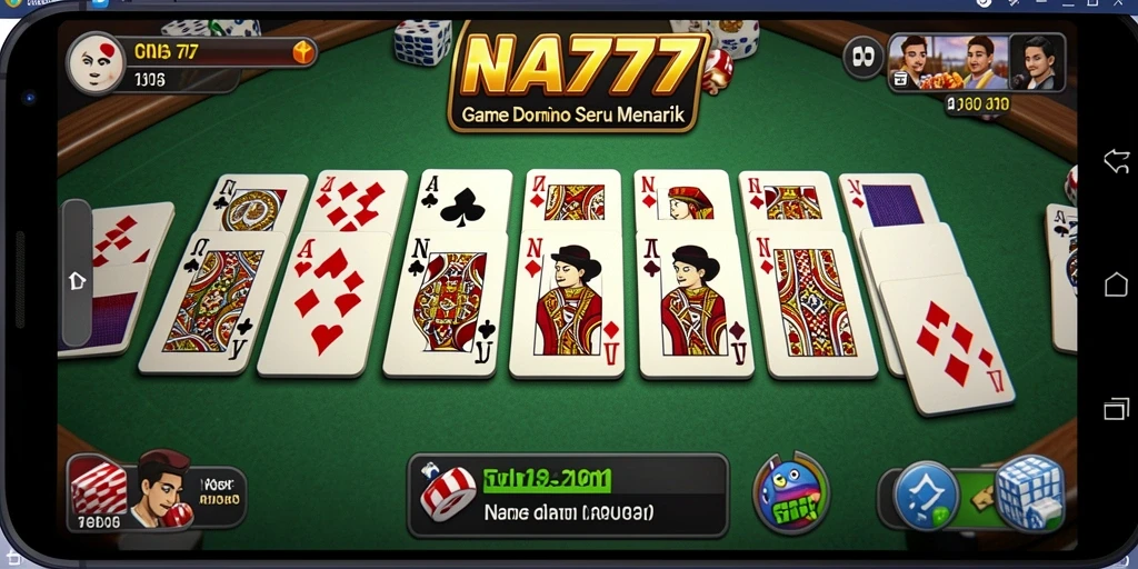 Screenshot gameplay NA777 menampilkan suasana permainan Domino yang seru.