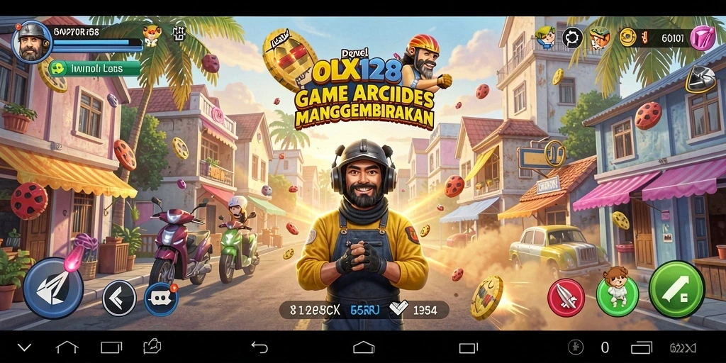 Tampilan gameplay seru dalam game Arcade OLX128.