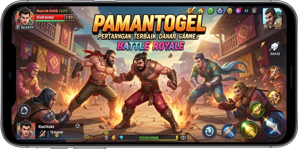 Screenshot menampilkan aksi seru dalam game Battle Royale.