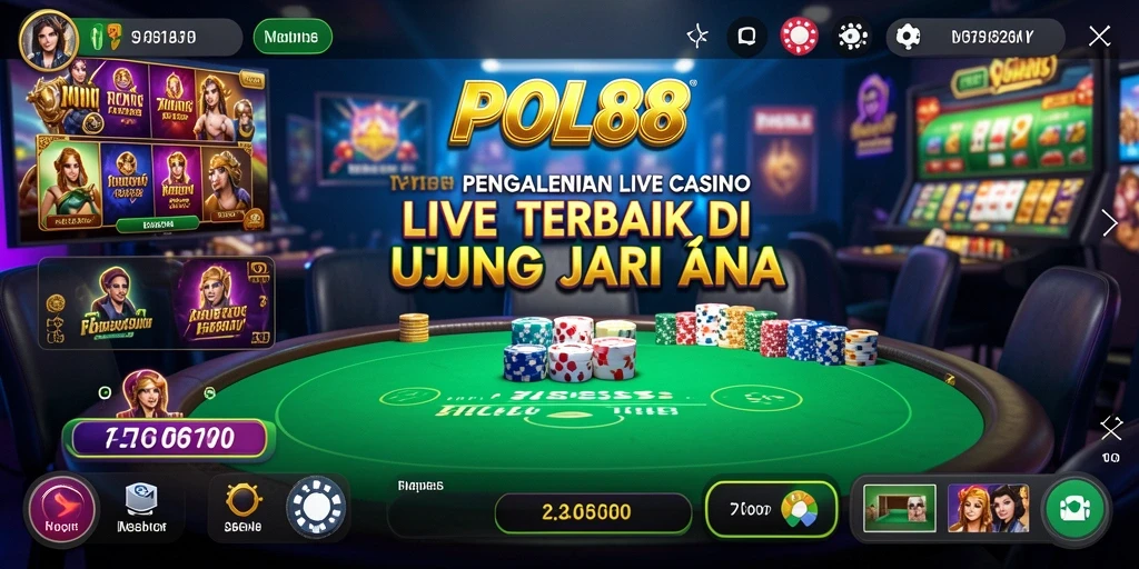 Tampilan permainan Live Casino yang mendebarkan di POL88.