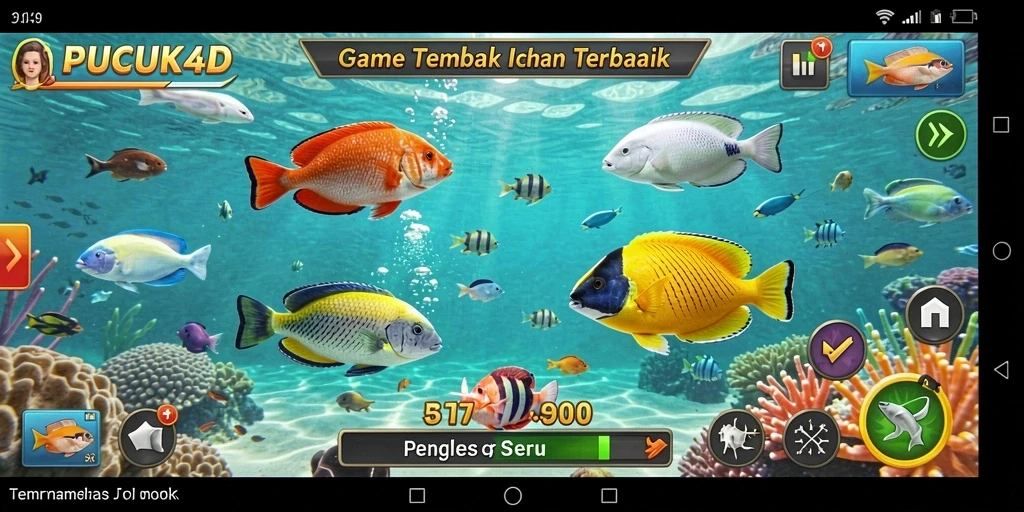 Screenshot gameplay PUCUK4D dengan aksi Tembak Ikan yang menegangkan.